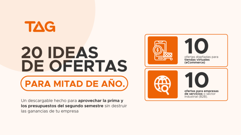 Portada del descargable 20 ideas de ofertas para mitad de año de TAG Marketing Digital